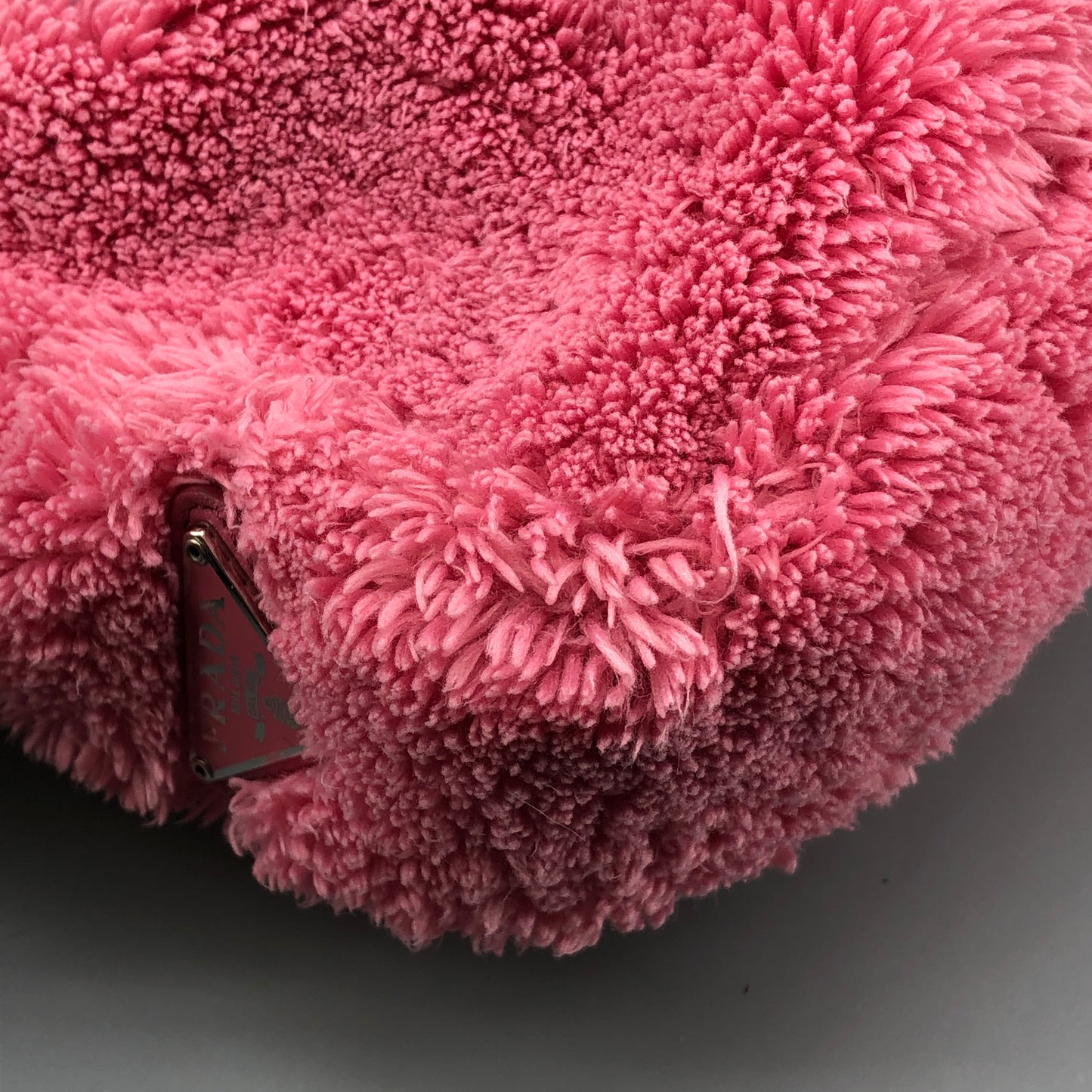 Prada Pink Fuzzy Fleece Re-Edition 2005 Shoulder Bag