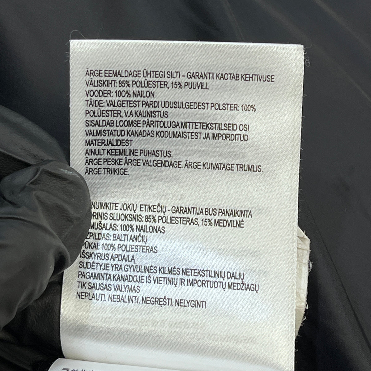 Canada Goose Black Parka Size M