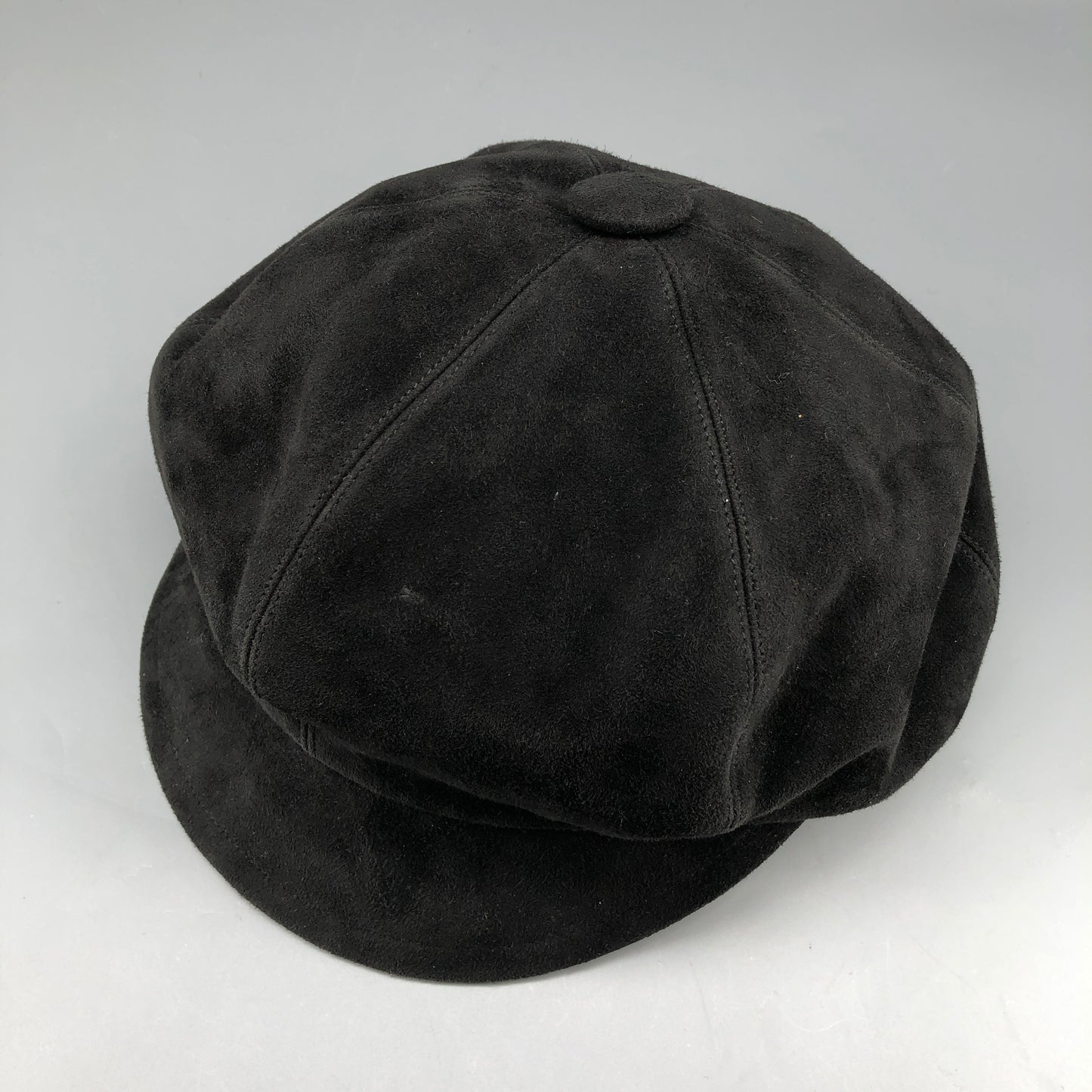 Christian Dior Suede Newsboy Cap Black Size 59cm
