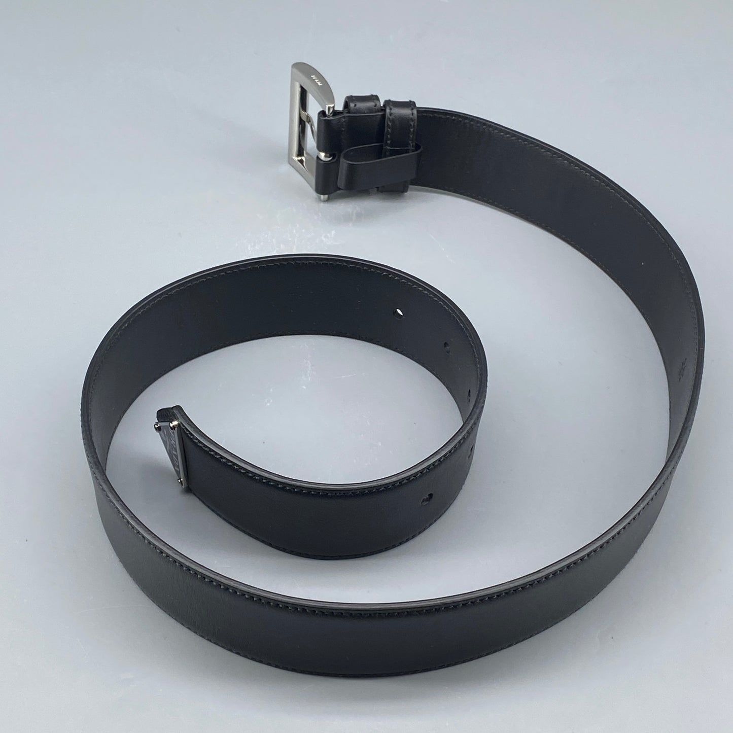 Prada Black Leather Belt 75cm