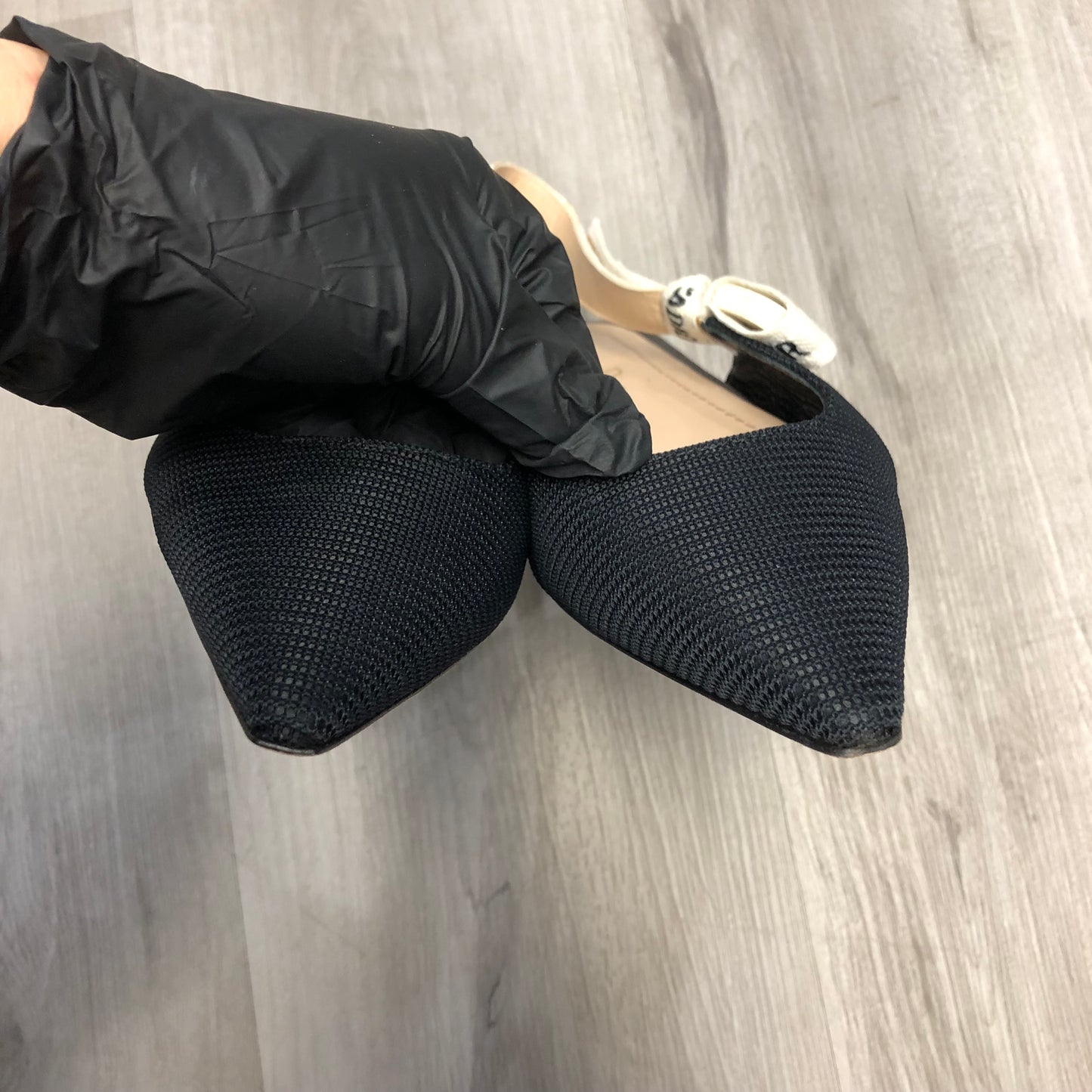 Christian Dior Women J’Adior Slingback Heels Shoes Black Size 36