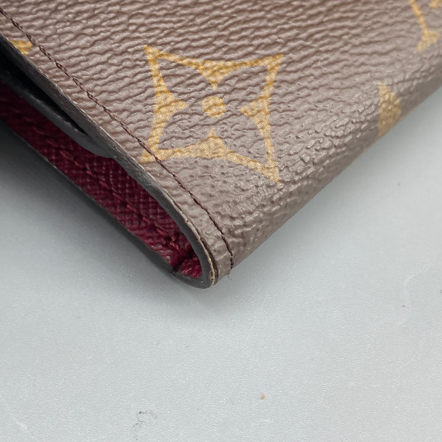 LV Monogram Canvas Red Snap Key Case