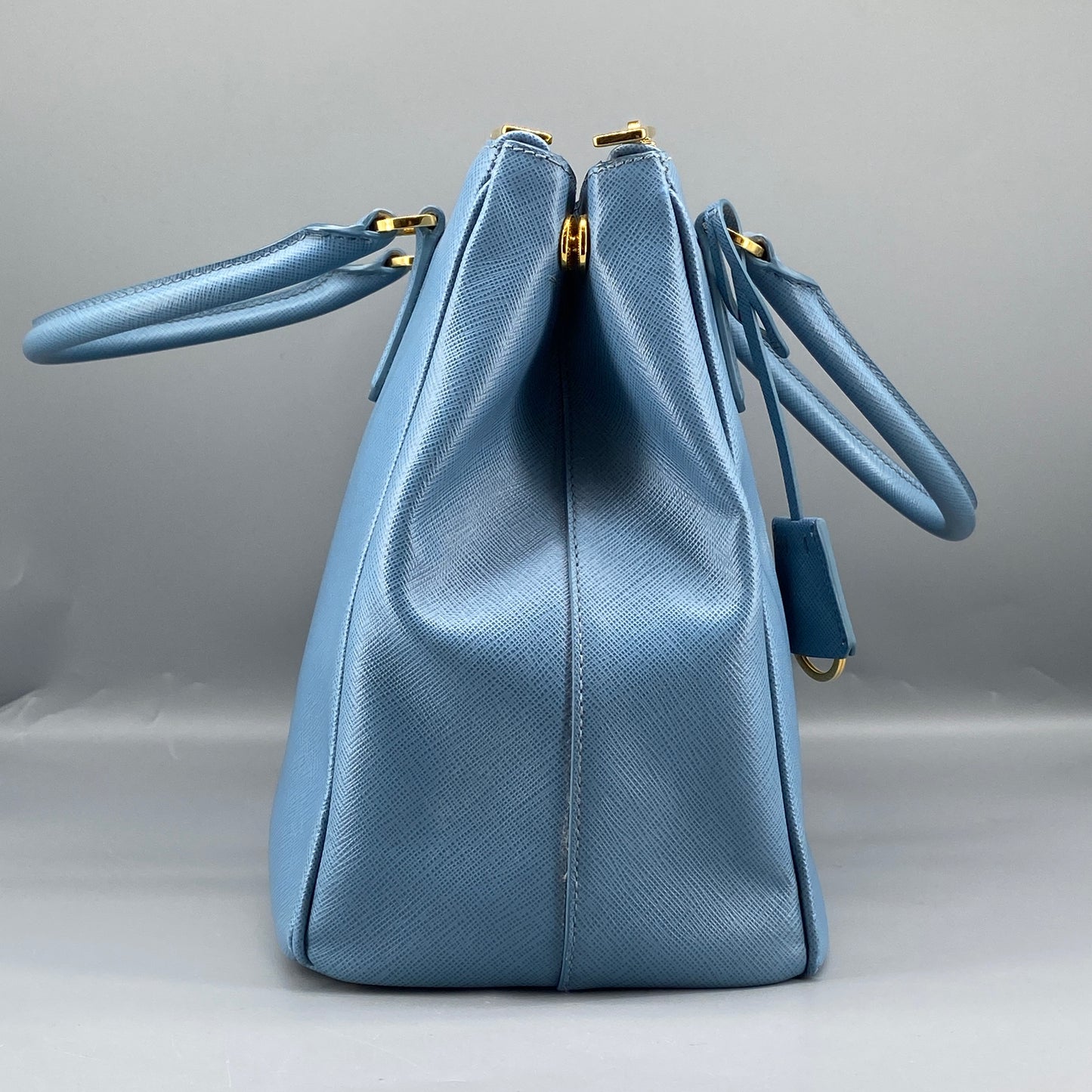 Prada Medium Blue Saffiano Galleria Handbag