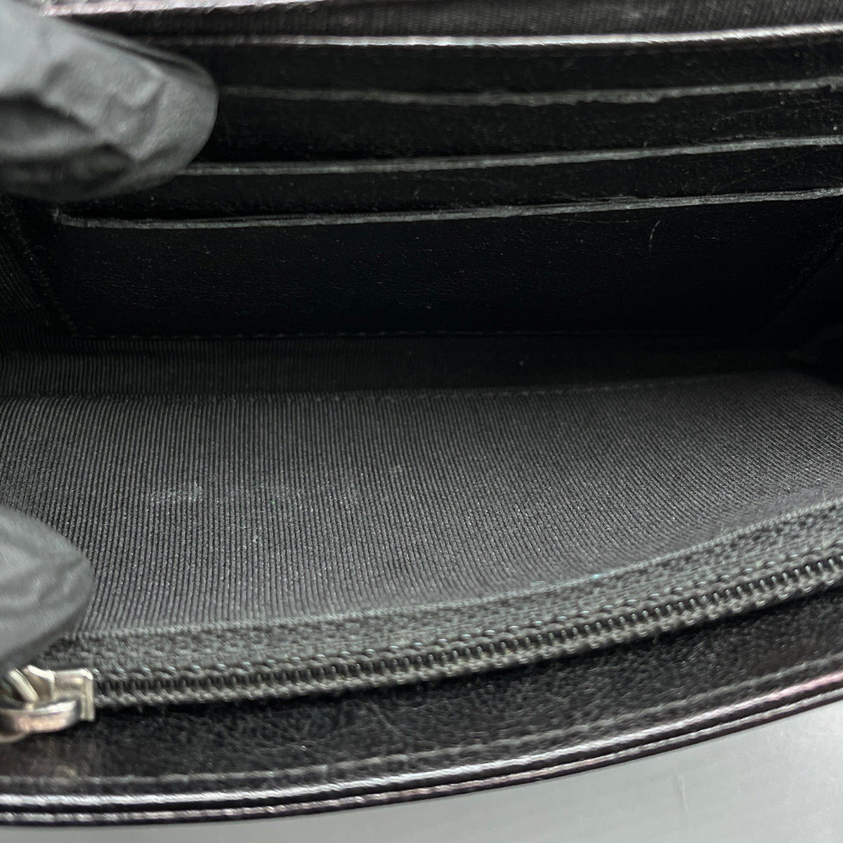 Chanel Black Leather Quilted Long Wallet