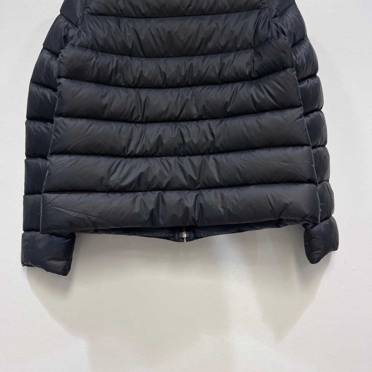 Fendi Navy Blue Puffer Fox Fur Trim Jacket size 40
