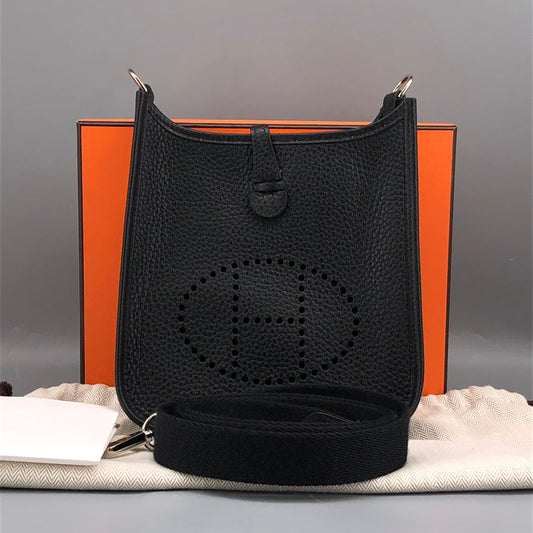 Hermes 2018 Evelyne TPM Black Crossbody Bag