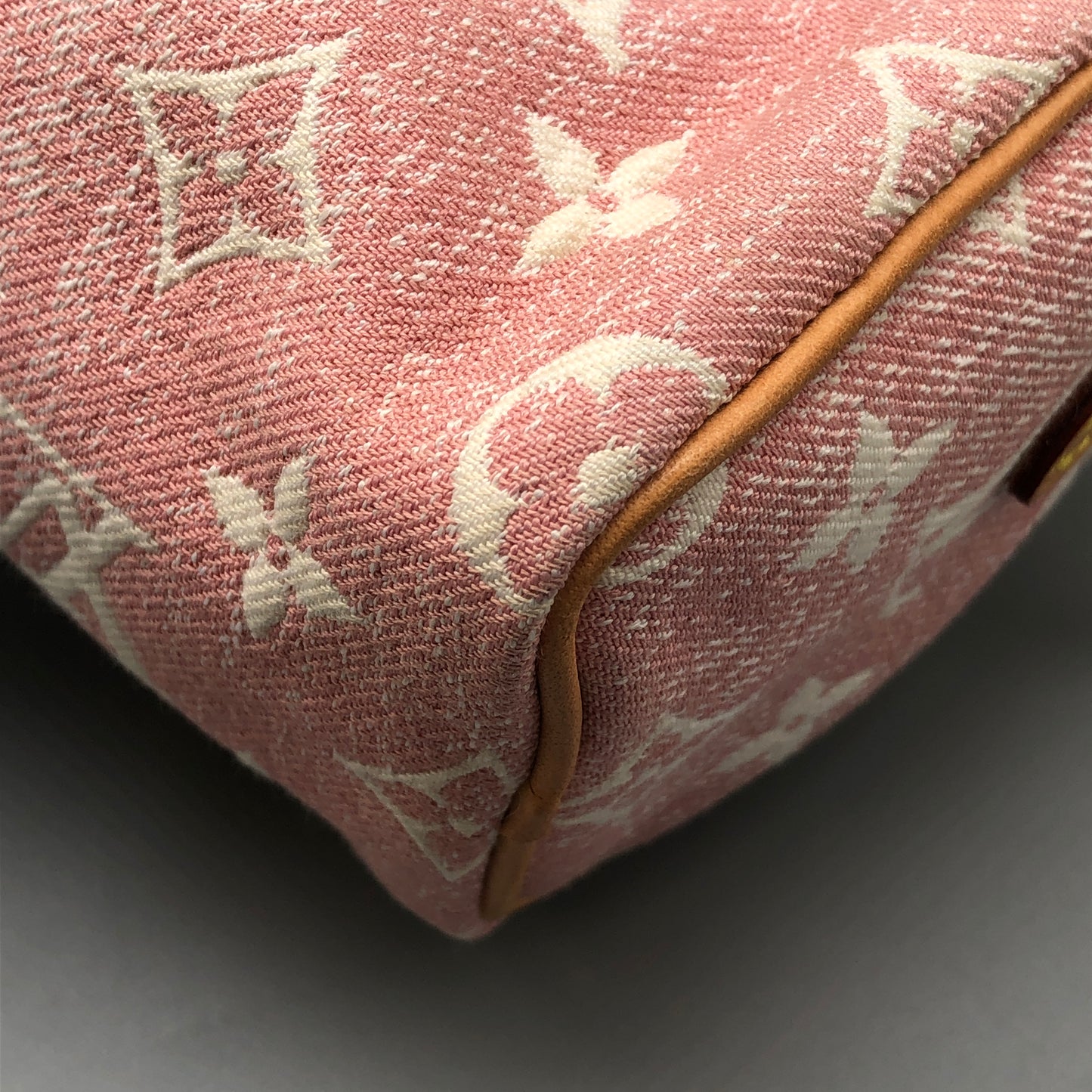 Louis Vuitton Nano Speedy Light Pink Monogram Denim Handbag