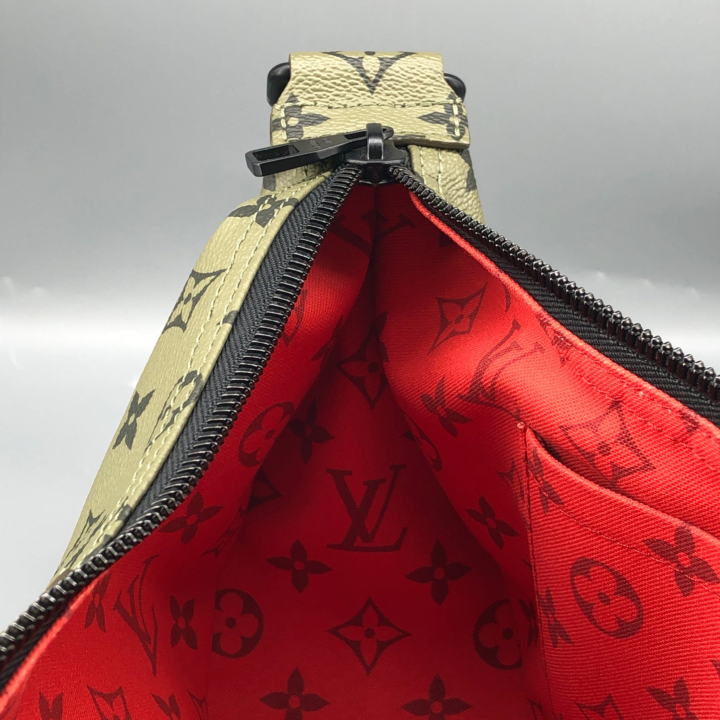 Louis Vuitton Monogram Hamac Bag Khaki Green Vermillion Red
