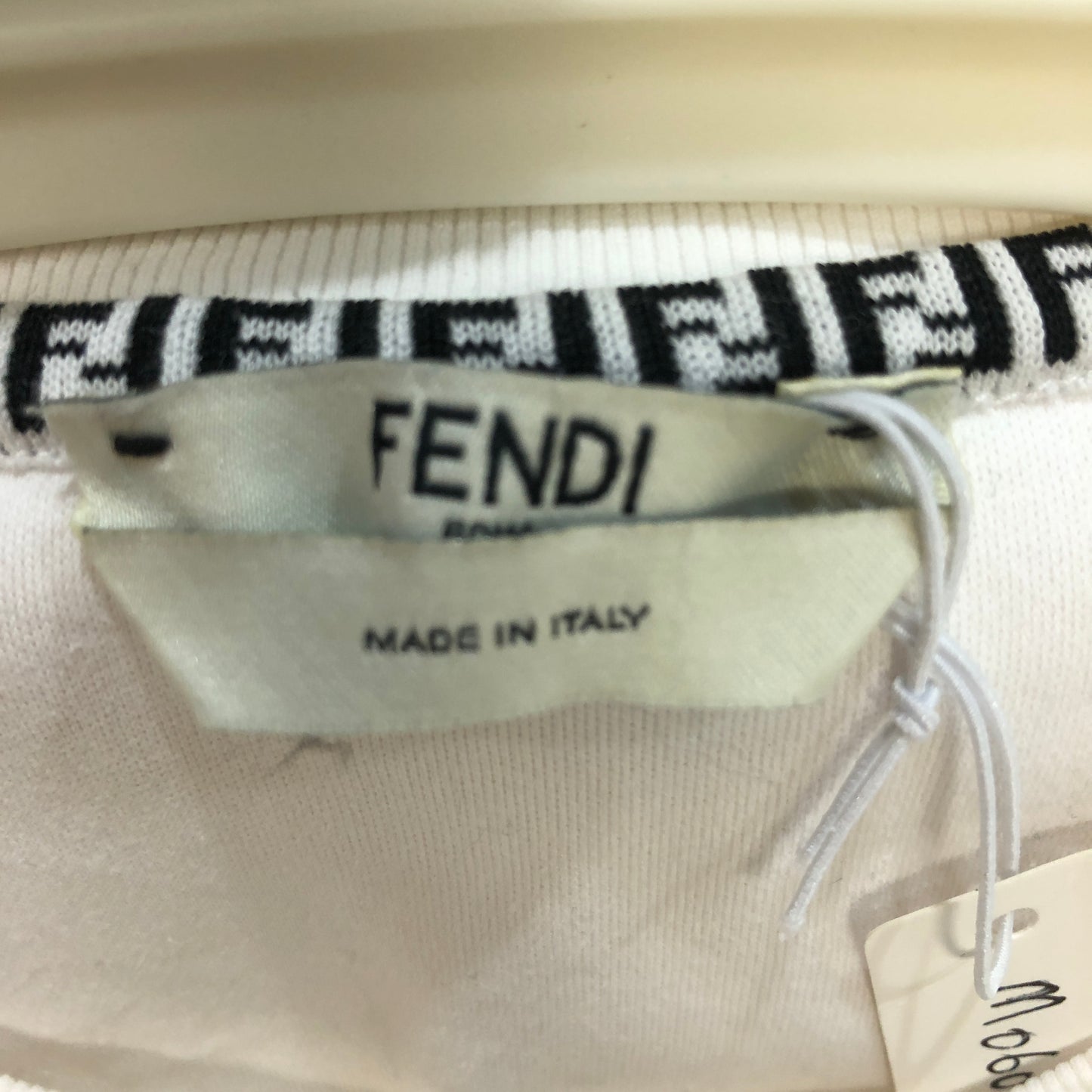 Fendi 3D Logo White Cotton Cropped T-Shirt S