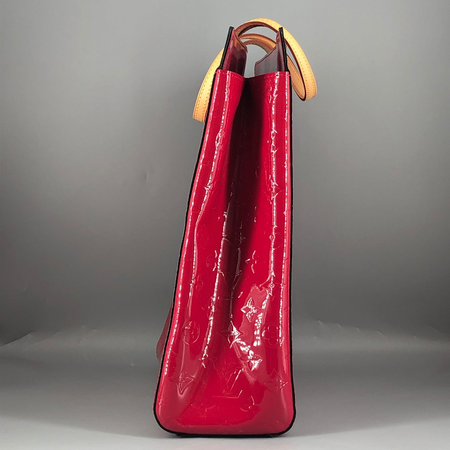 Louis Vuitton Vernis MM Vertical Tote Bag Hot Pink Monogram Patent Leather