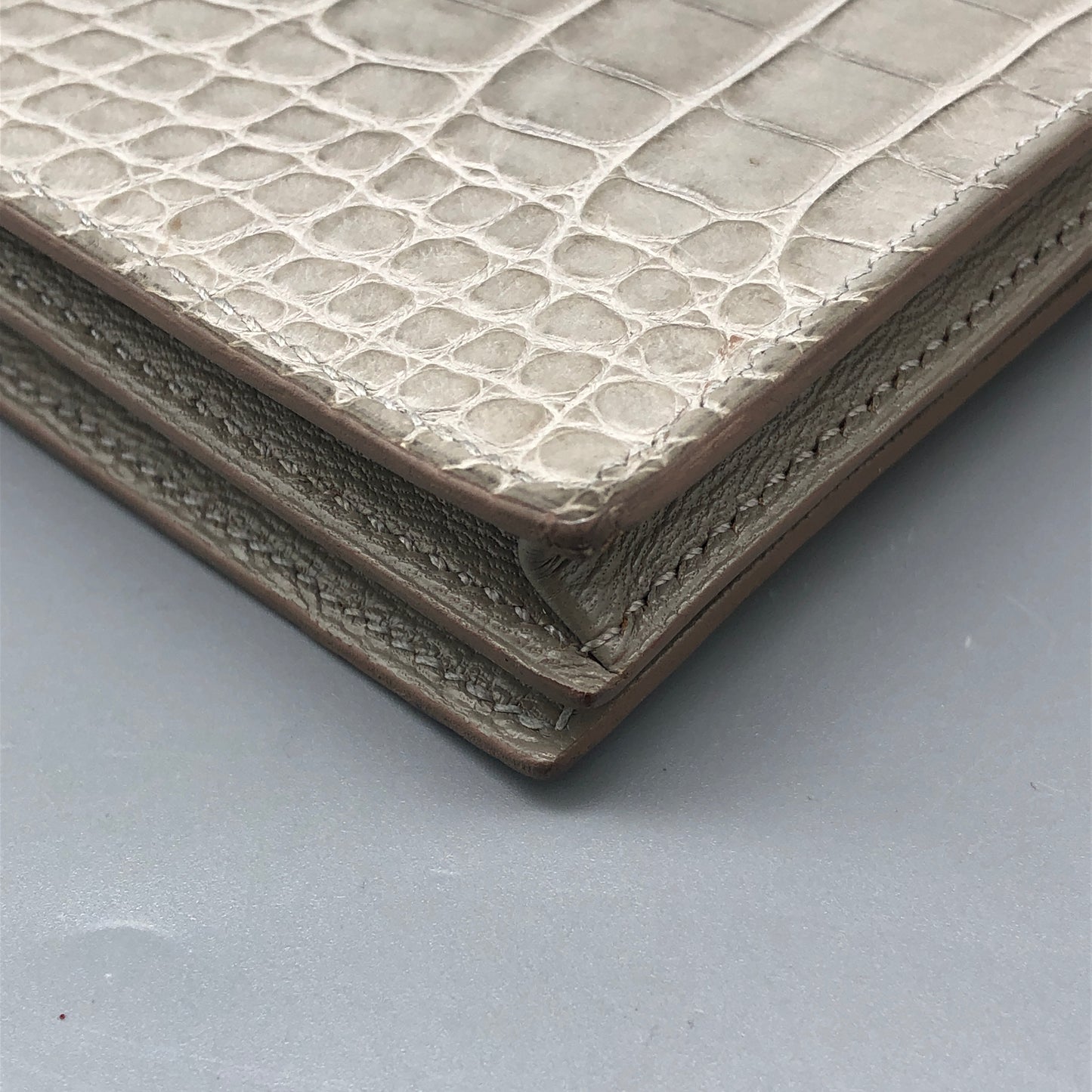 Hermes Grey Alligator Long Wallet