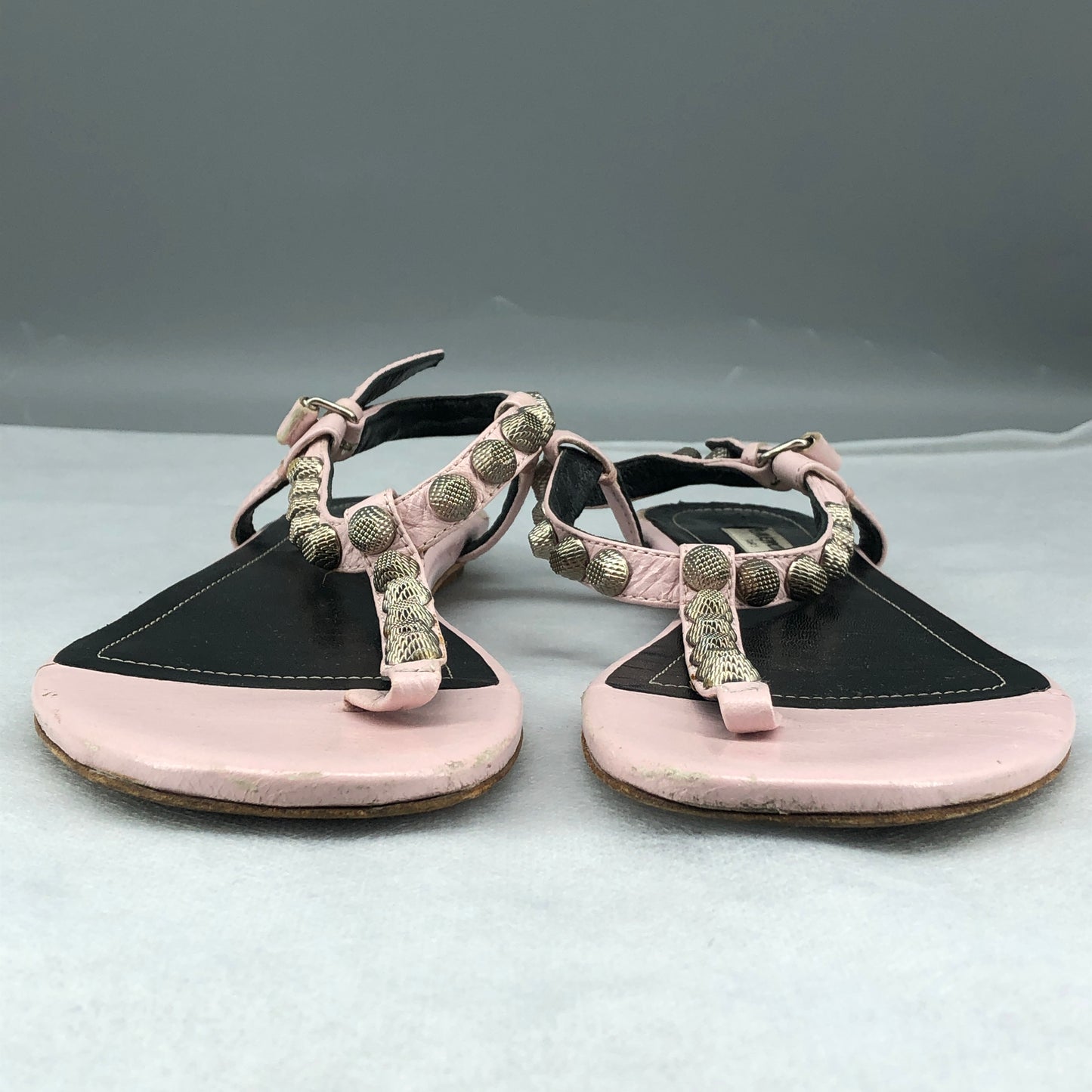 Balenciaga Women's Studded Thong Sandals 35.5 Pink