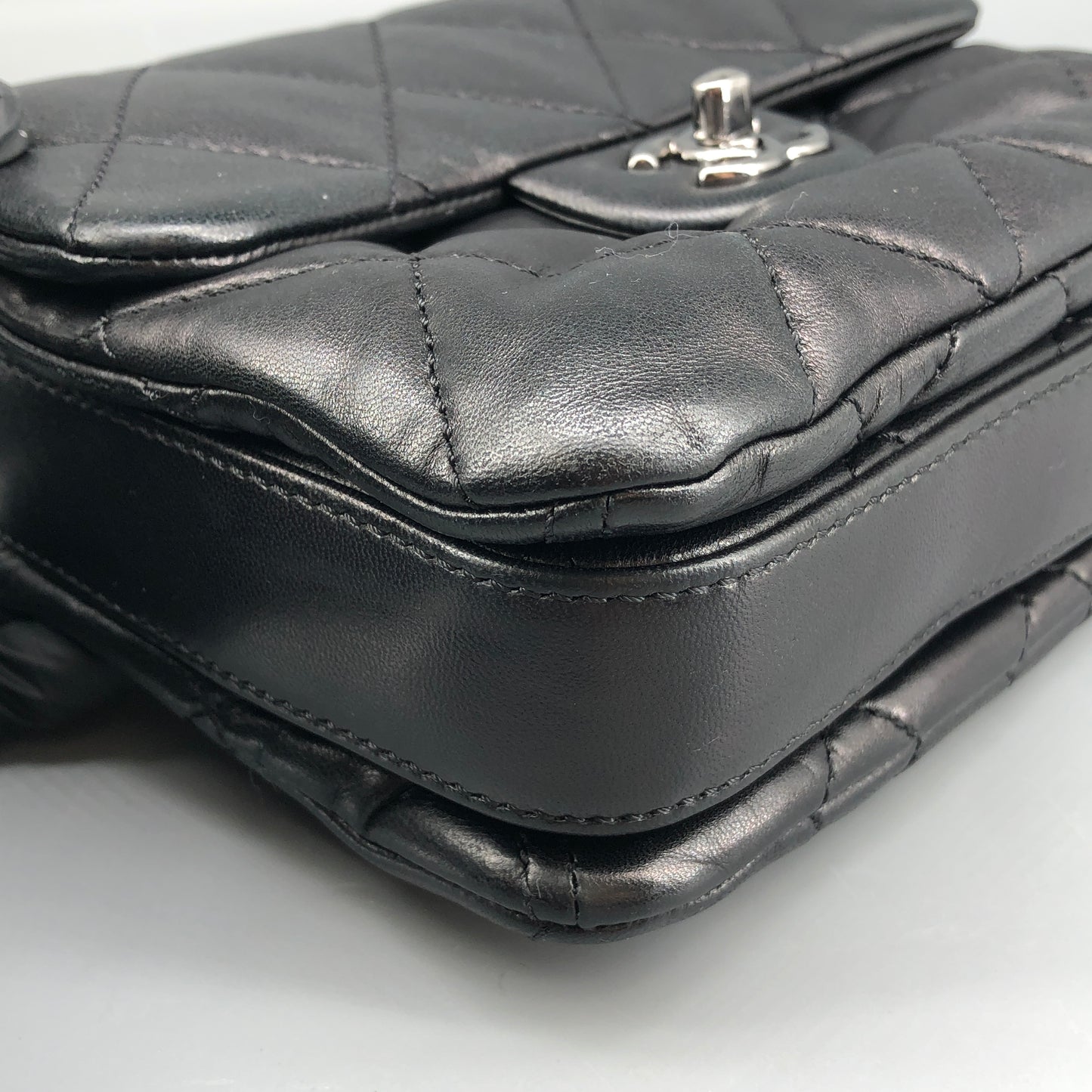 Chanel Lambskin Quilted Mini Chanel 3 Flap Black