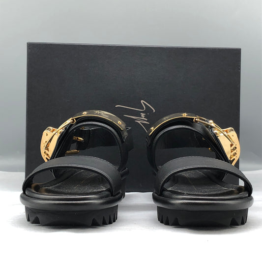 Giuseppe Zanotti Women's Black & Gold Platform Sandals shoes 36