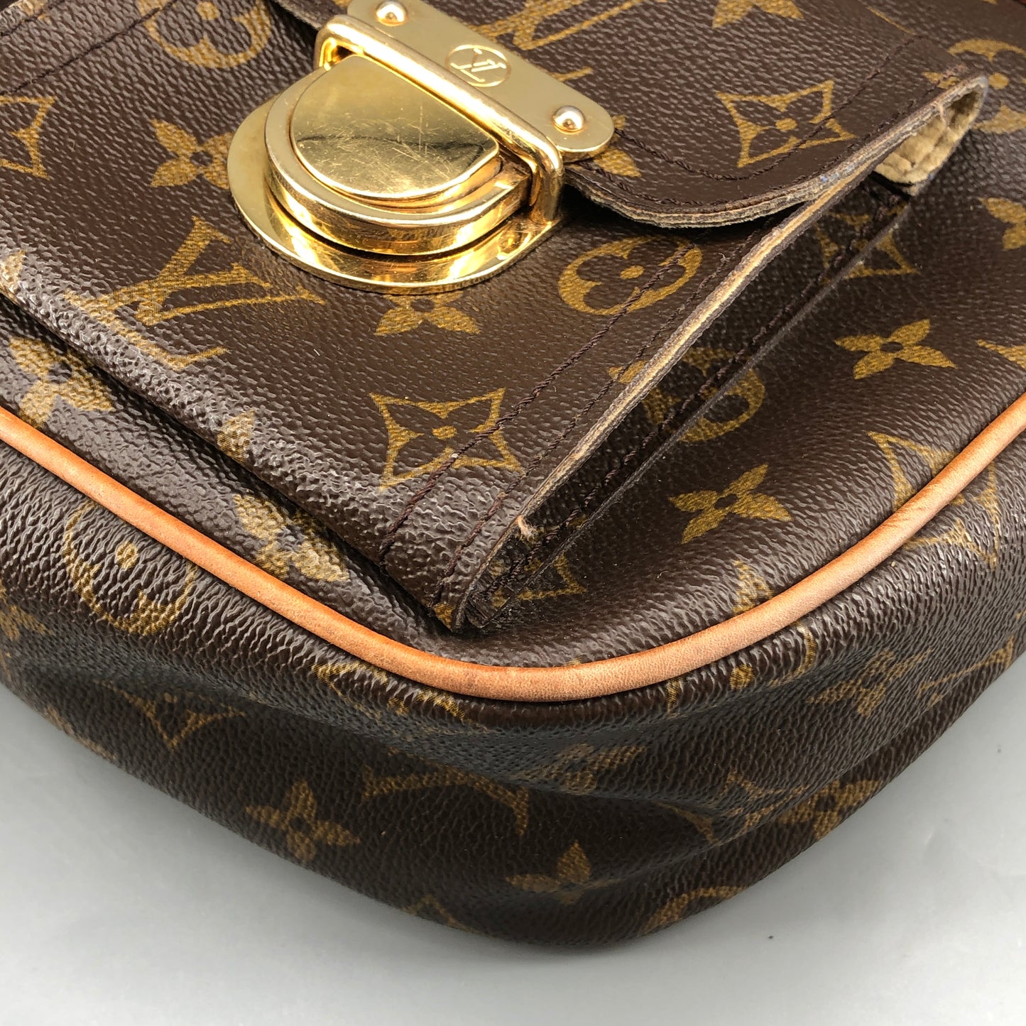 Louis Vuitton Hudson Monogram Canvas Shoulder Bag Brown