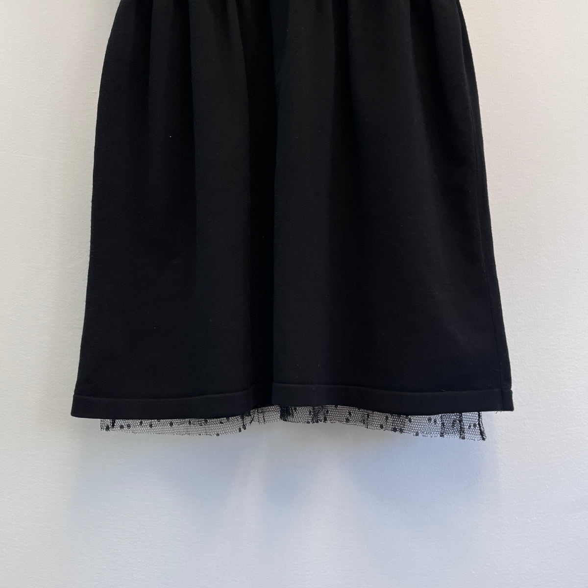 Red Valentino Black Contrast Collar Mesh Sleeve Dress Size S