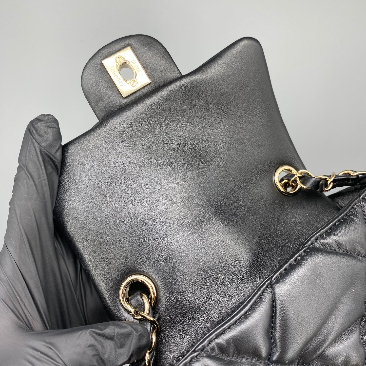 Chanel Black Quilted Bubbly Flap Crossbody Bag
