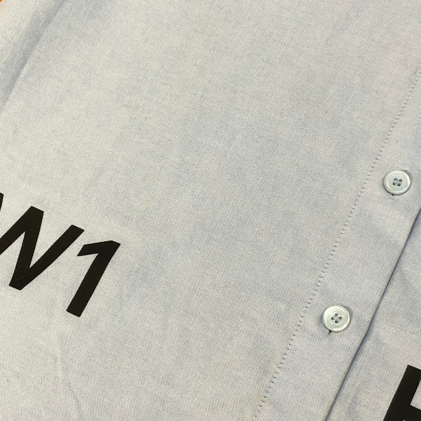 Burberry Light Blue Cotton Letter Print Oversized Long Sleeve Shirt Size 4