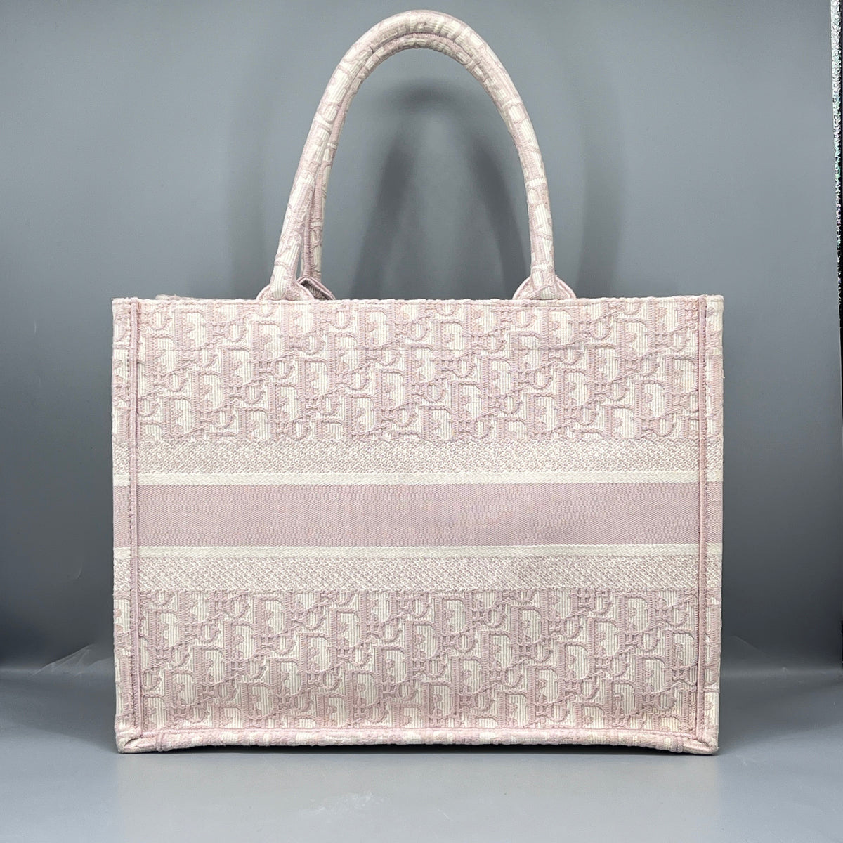 Christian Dior Oblique Medium Book Tote Rose Des Vents