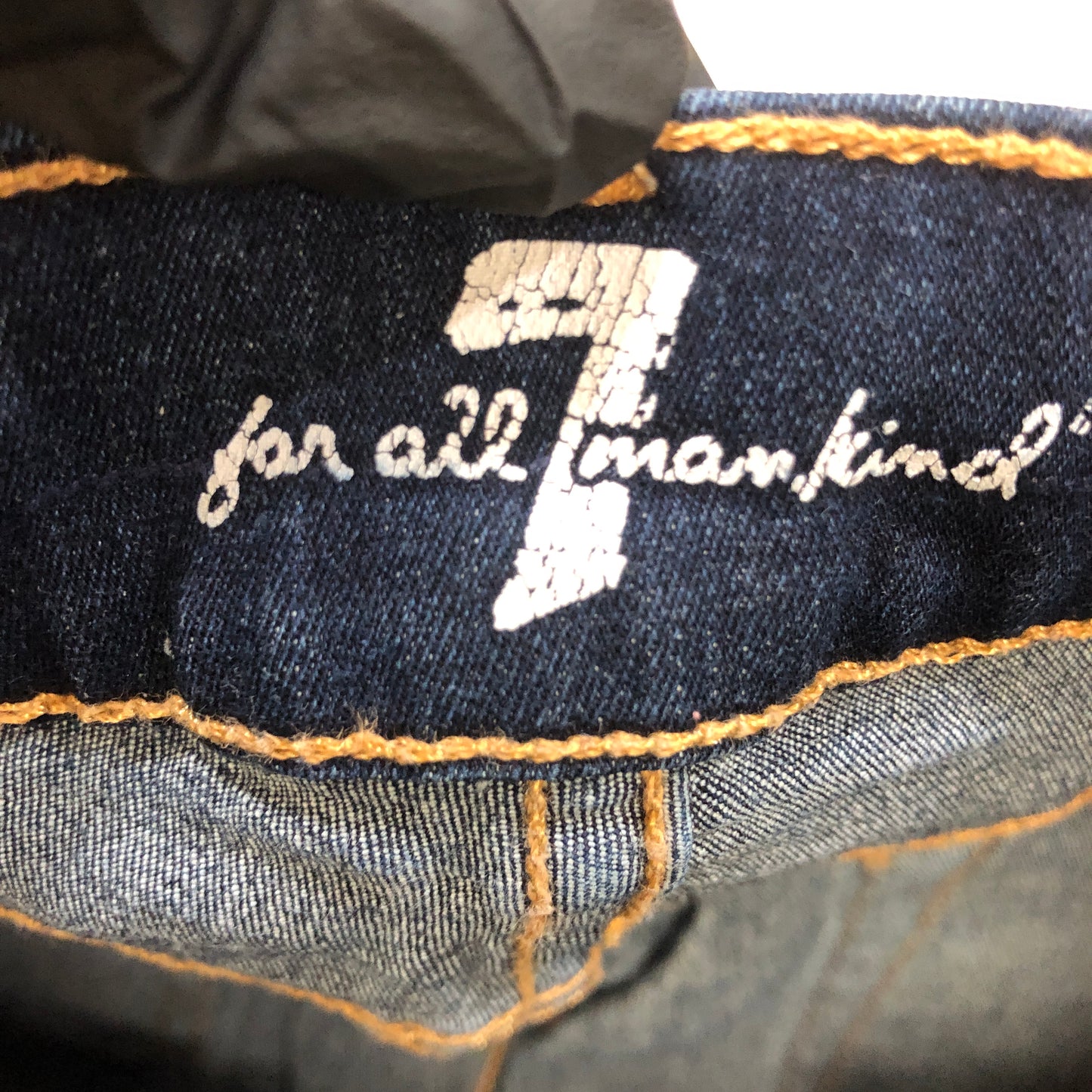 7 For All Mankind Dark Blue Skinny Jeans Size 25