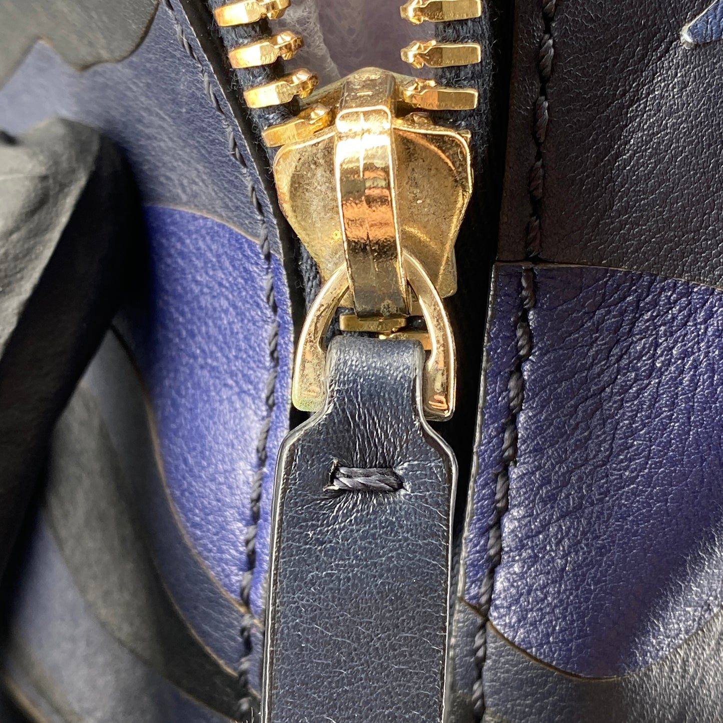 Valentino Navy Leather Backpack