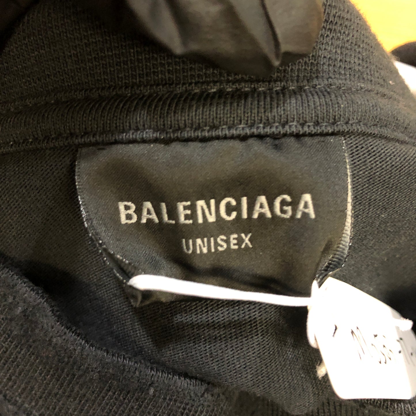 Balenciaga NWT Gothic Logo Distressed T-Shirt L Dark Grey