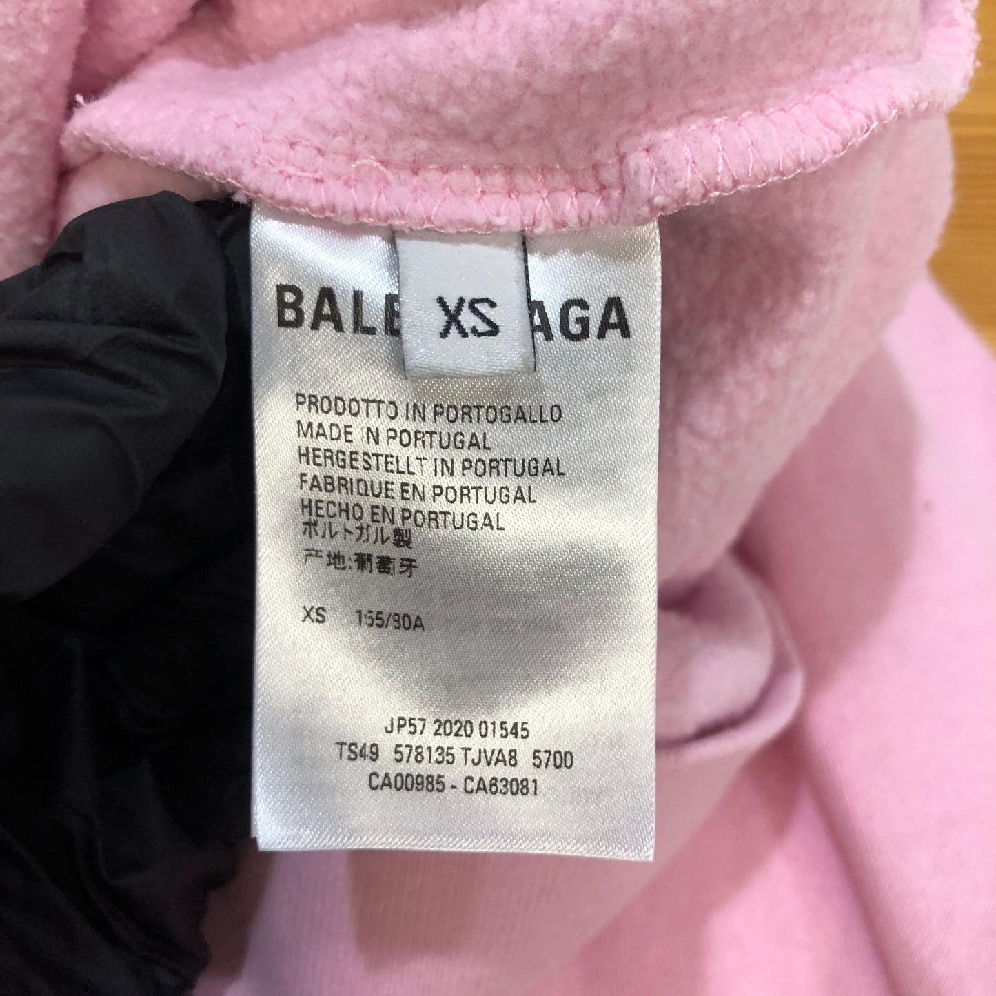 Balenciaga Embroidered Logo Oversized Hoodie Size XS Pink