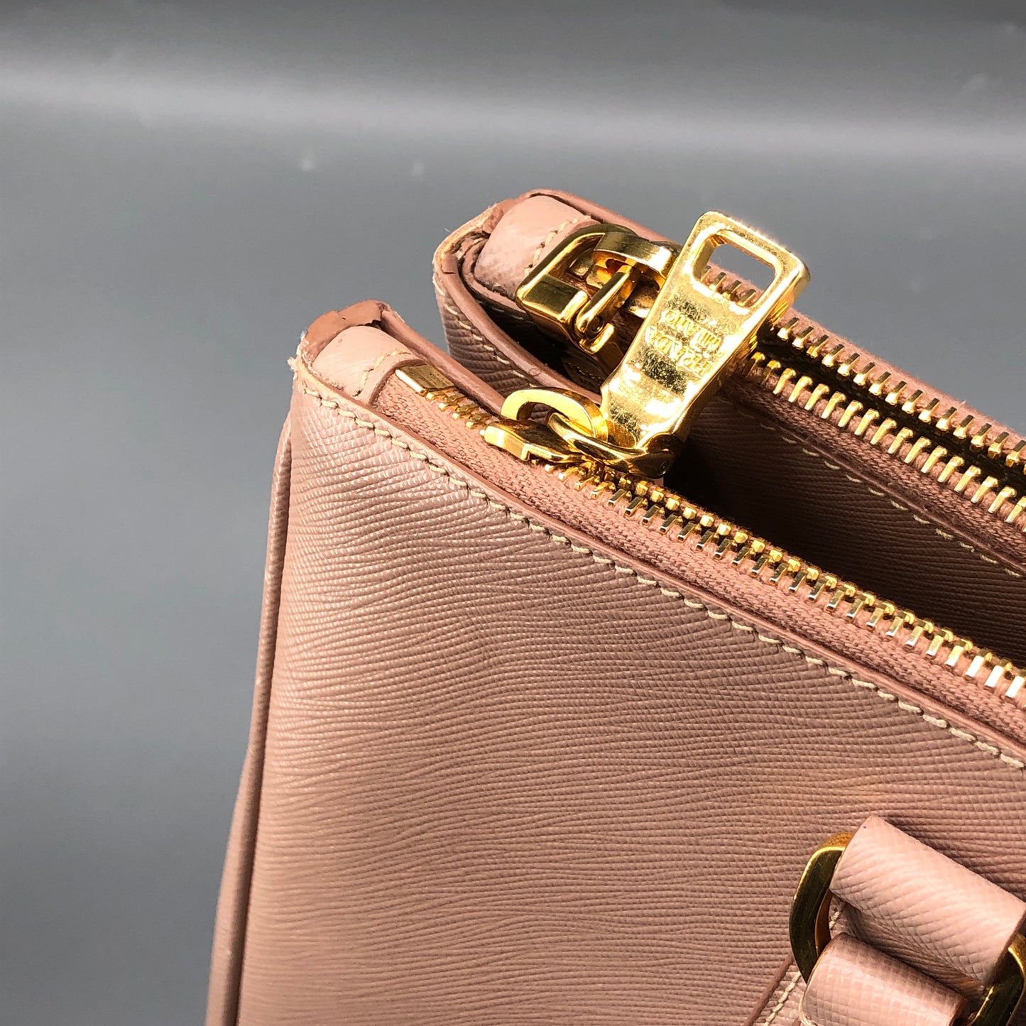 Prada Nude Saffiano Leather Galleria Large Tote Bag
