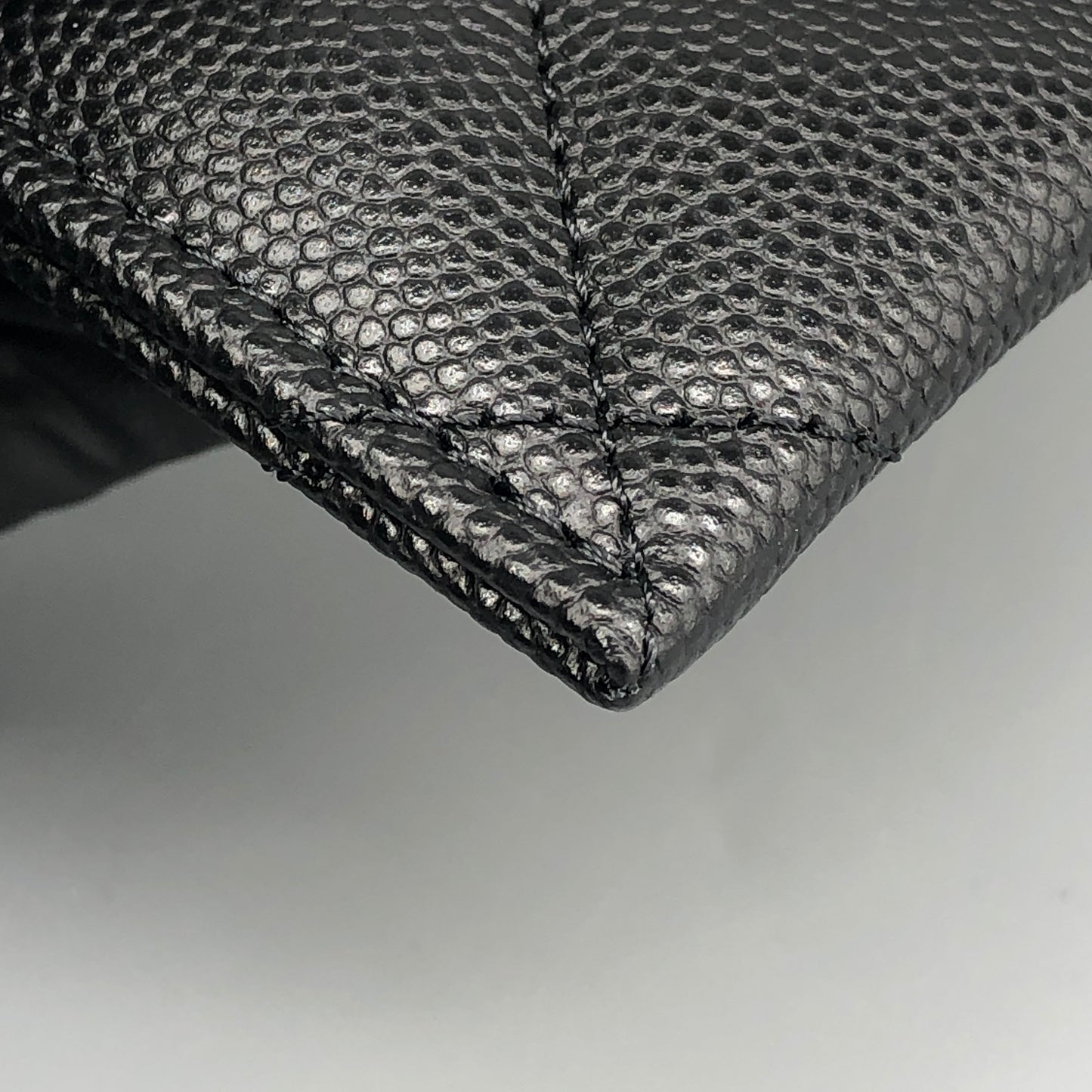 Chanel NWT Black Quilted Caviar Leather Card Holder