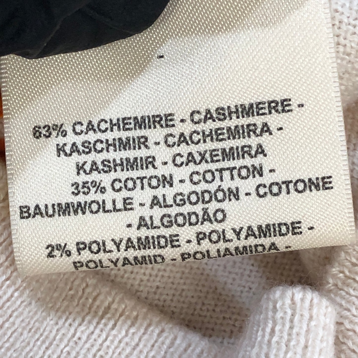 Hermes Beige Brides de Gala Short Sleeve Knit Top Size 38