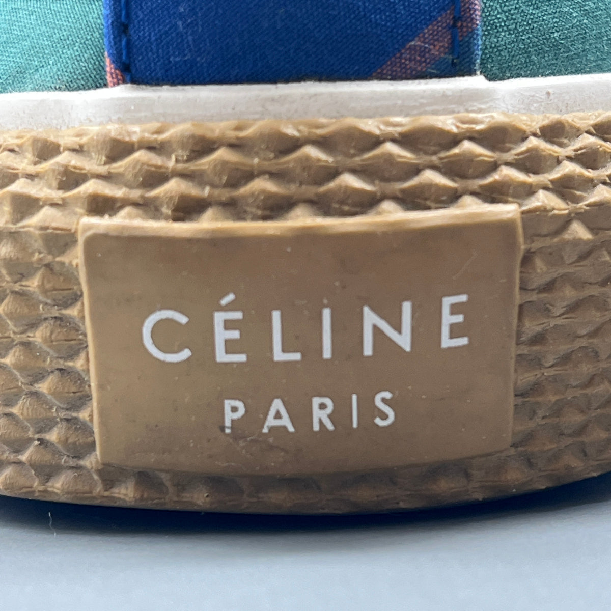Celine Multi-color Plaid Canvas Women Low Top Sneakers Size 36