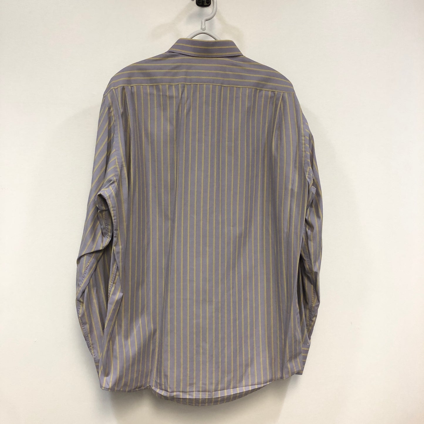 Saint Laurent Lavender & Light Yellow Striped Cotton Button-Down Shirt