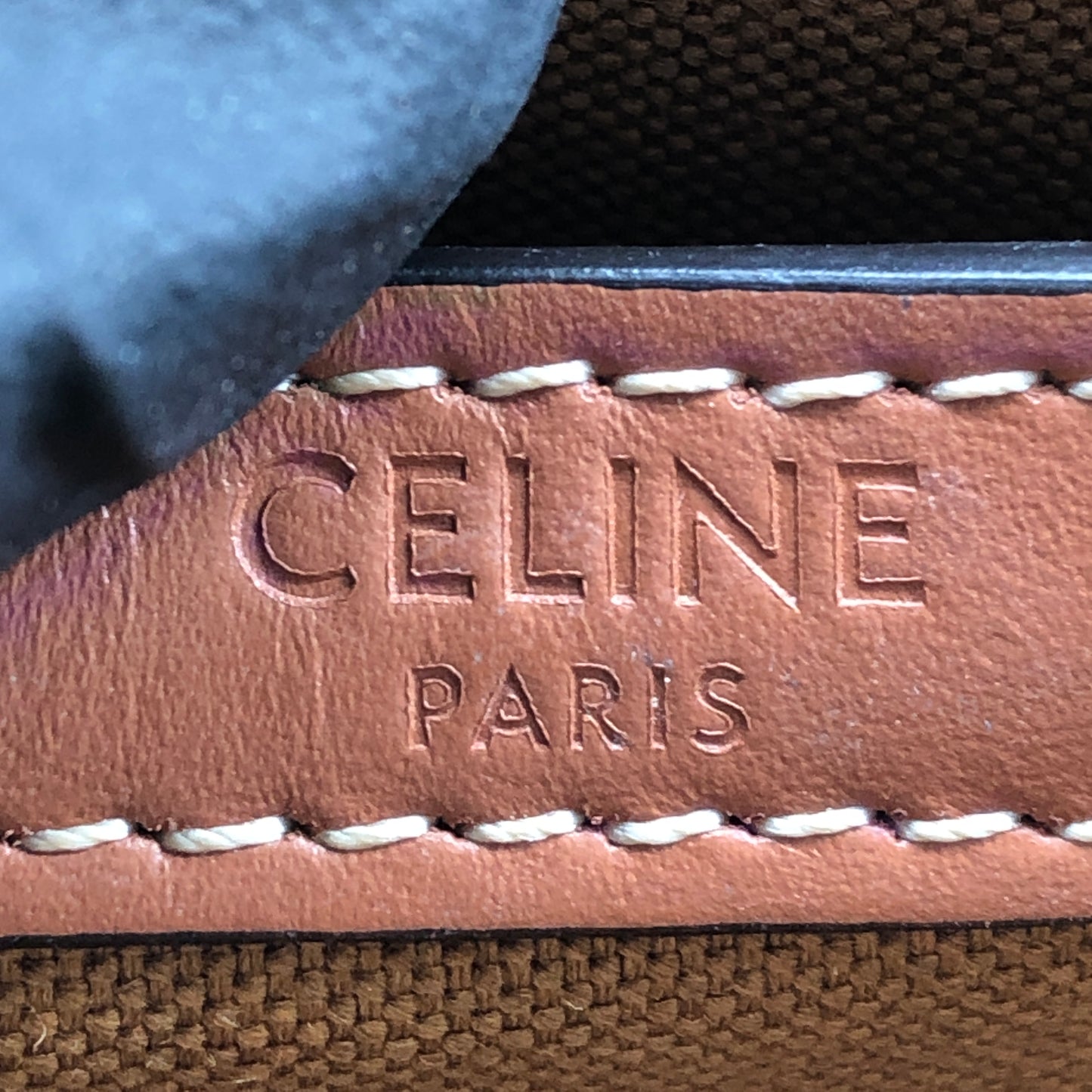 Celine Triomphe Canvas Medium Folco Crossbody Bag Dark Brown