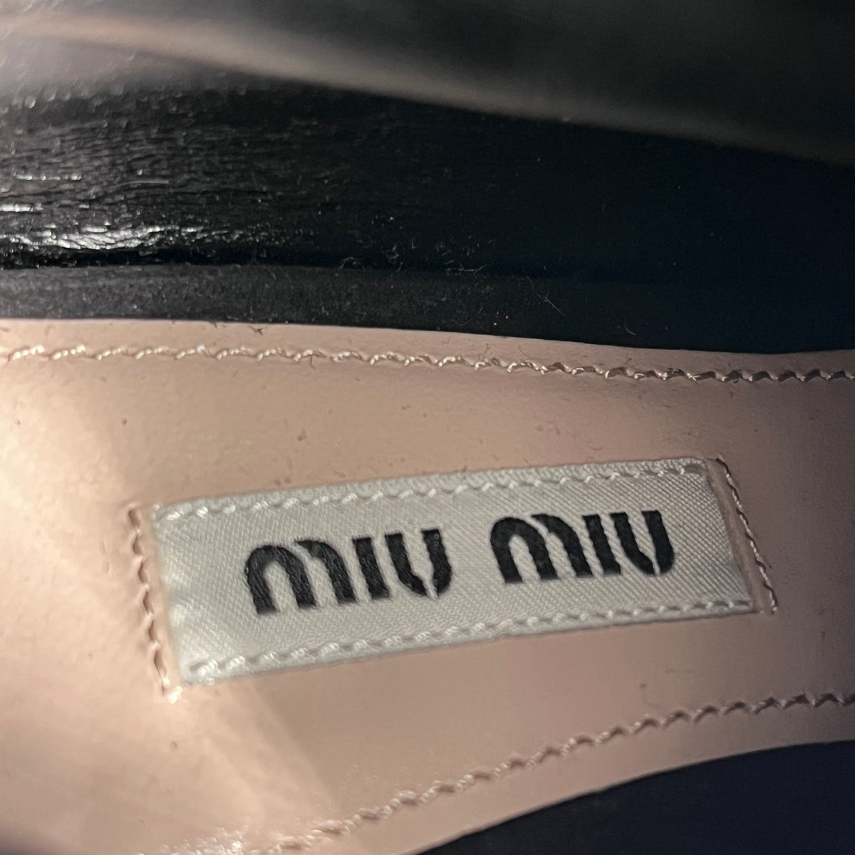 Miu Miu Women Black Suede Pearl Crystal Pointed Ankle Boots size 36