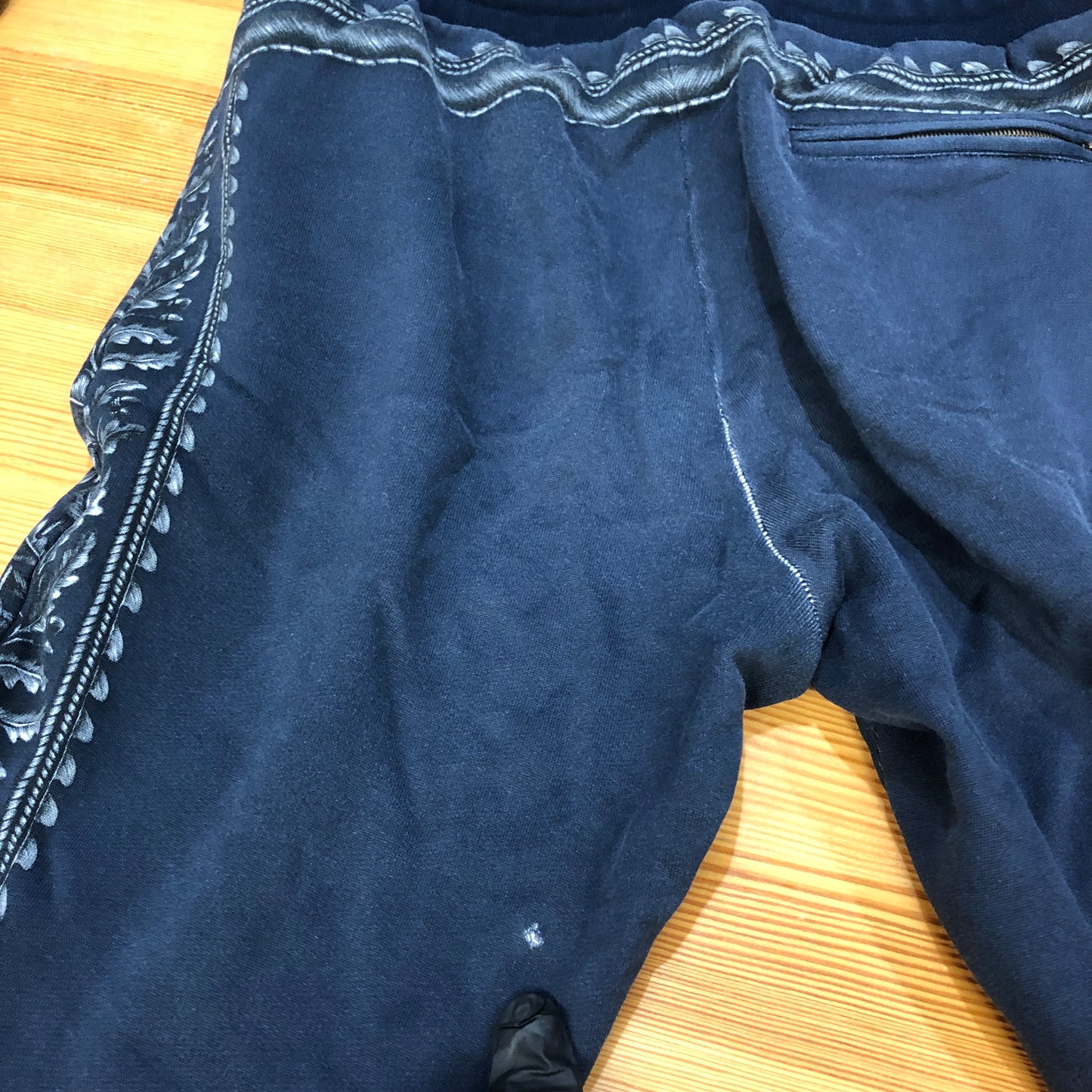 Dolce & Gabbana Navy Blue Embroidered Jogger Pants Size 48