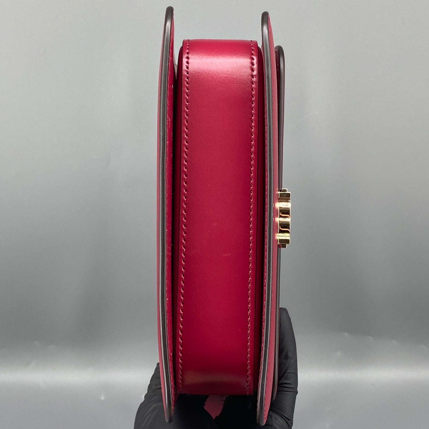Cartier Red Smooth Leather Flap Crossbody Bag