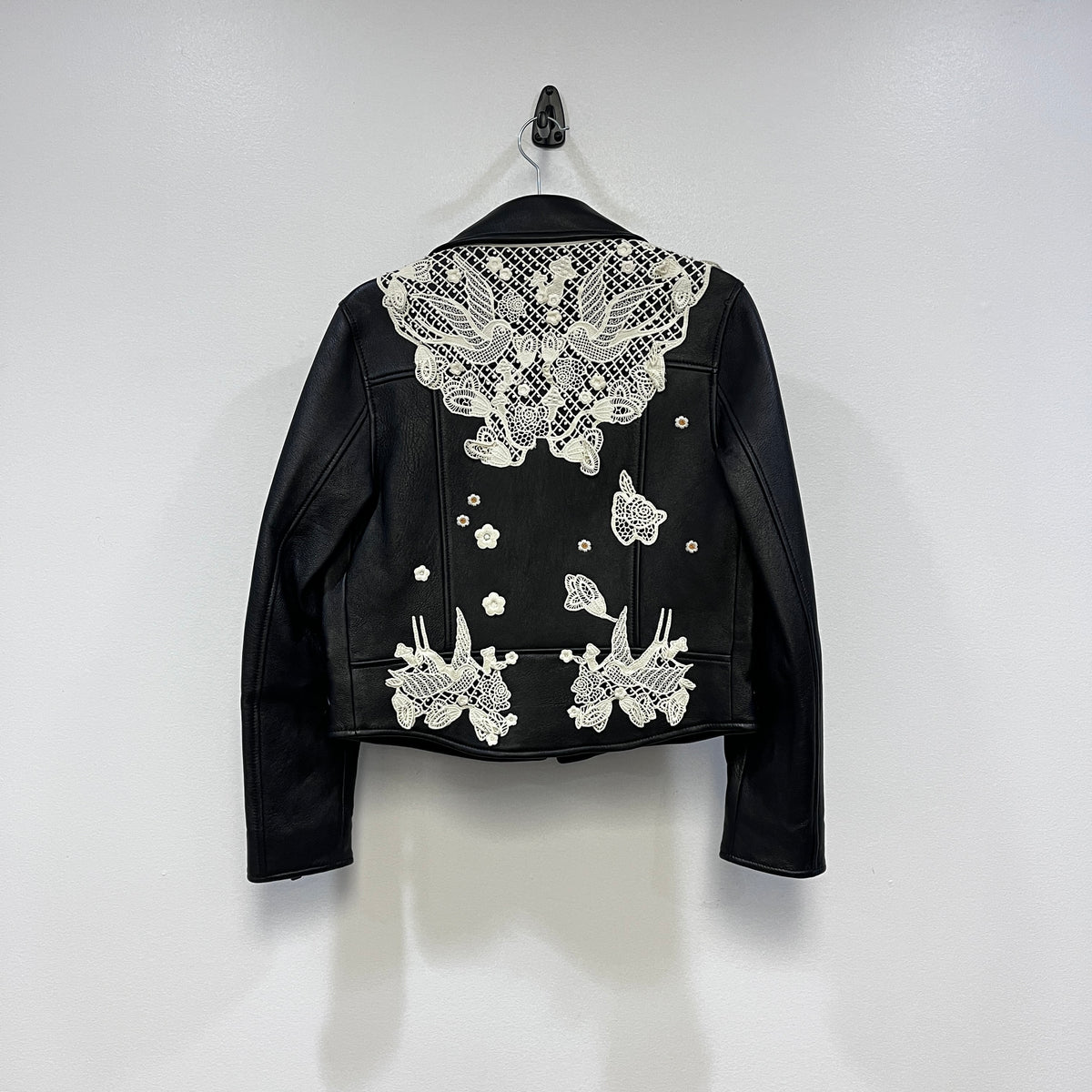 Coach Black Leather Moto Jacket US size 4