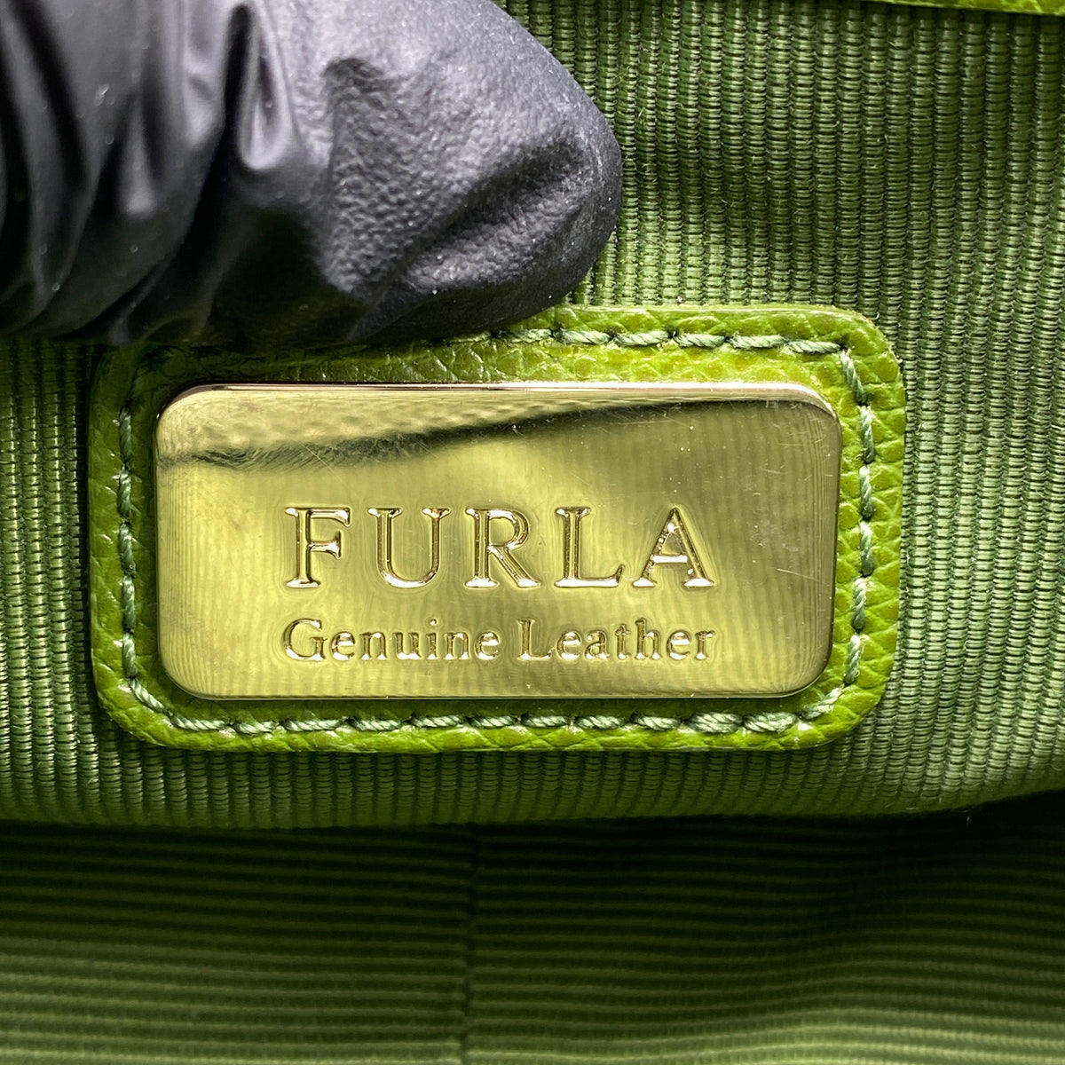 Furla Metropolis Green Leather Crossbody Bag