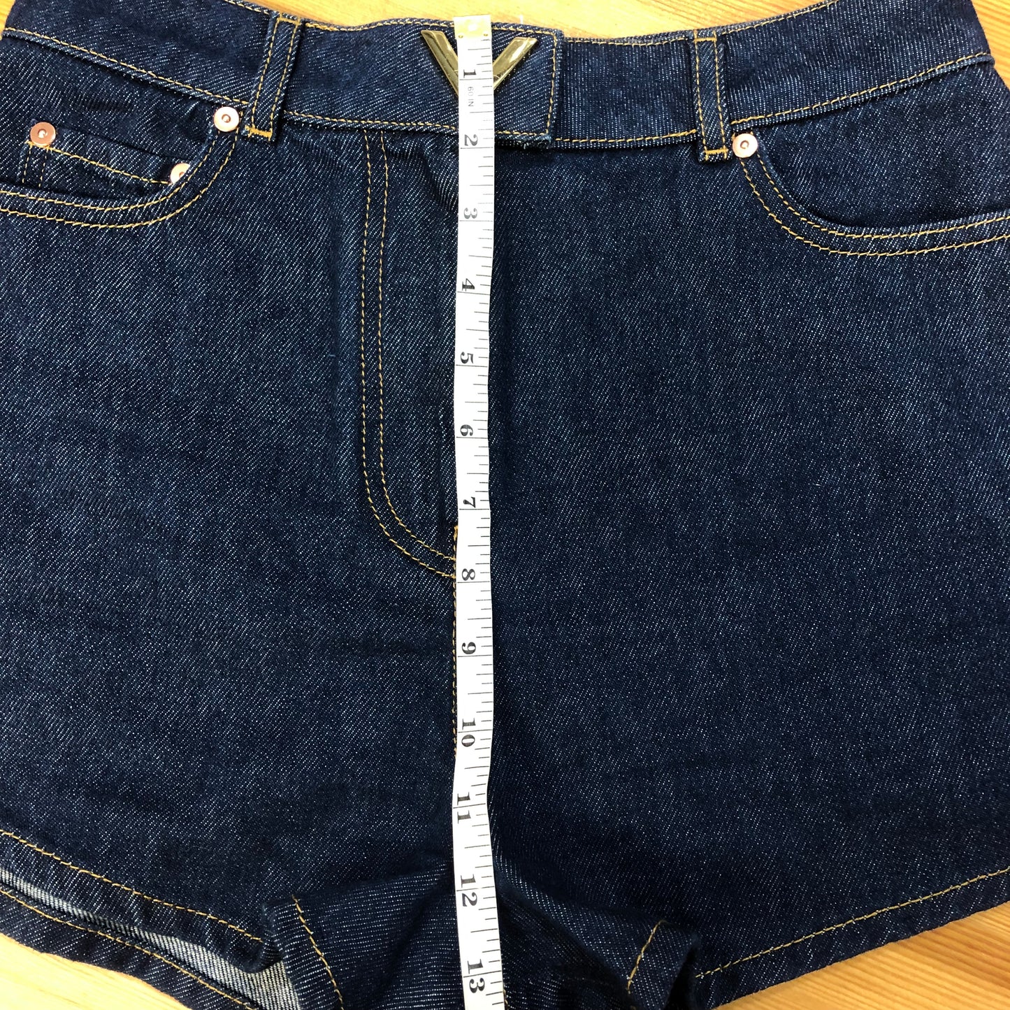 Valentino Garavani High-Waisted Denim Shorts