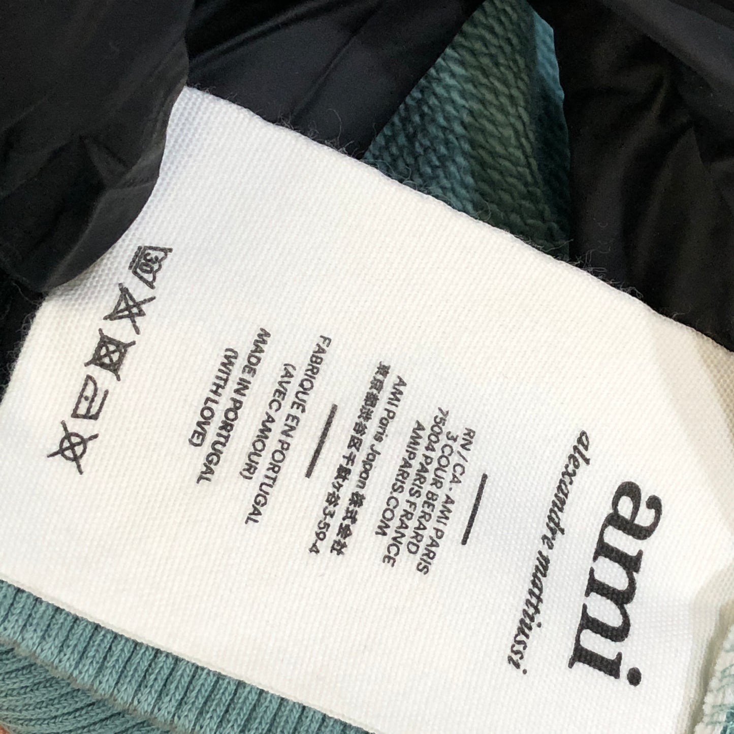 Ami Mint Green Crew Neck Long Sleeve Sweatshirt Size M