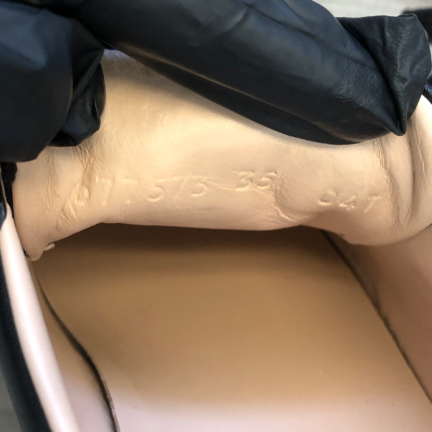 Gucci Ace Bee Embroidered Leather Sneaker Shoes 35 Black