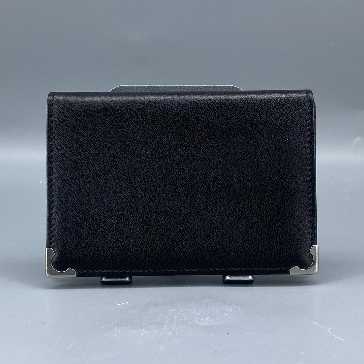 Cartier Black Smooth Leather Bi-fold Short Wallet