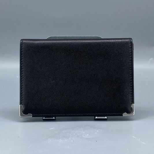 Cartier Black Smooth Leather Bi-fold Short Wallet