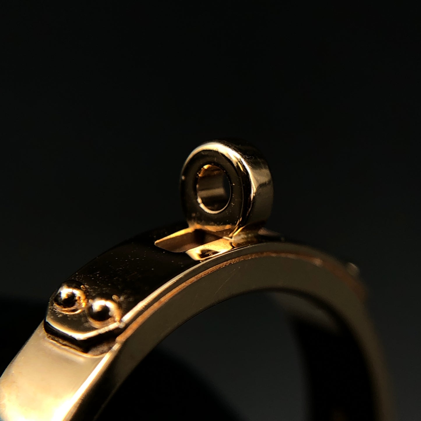 Hermes Kelly 18K Rose Gold Ring Size 52