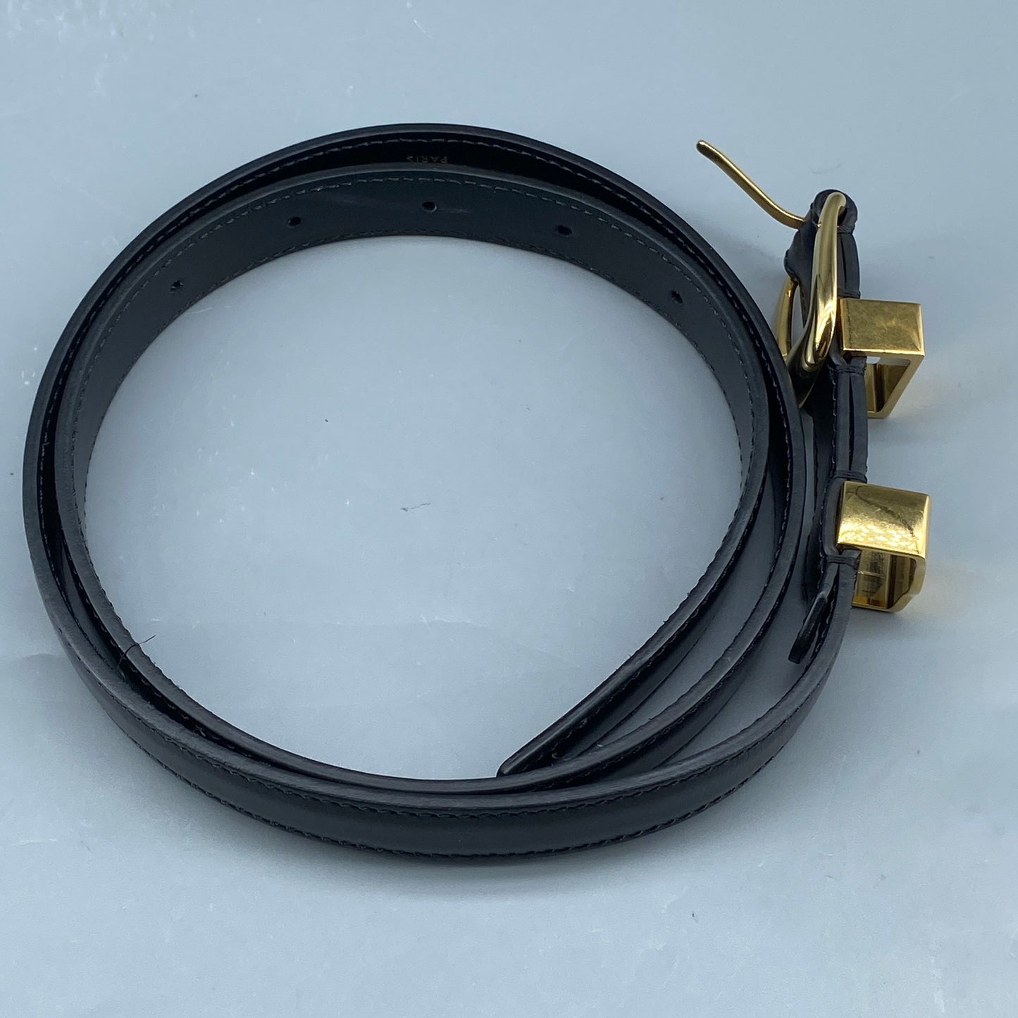 Celine Black Leather Belt 75cm