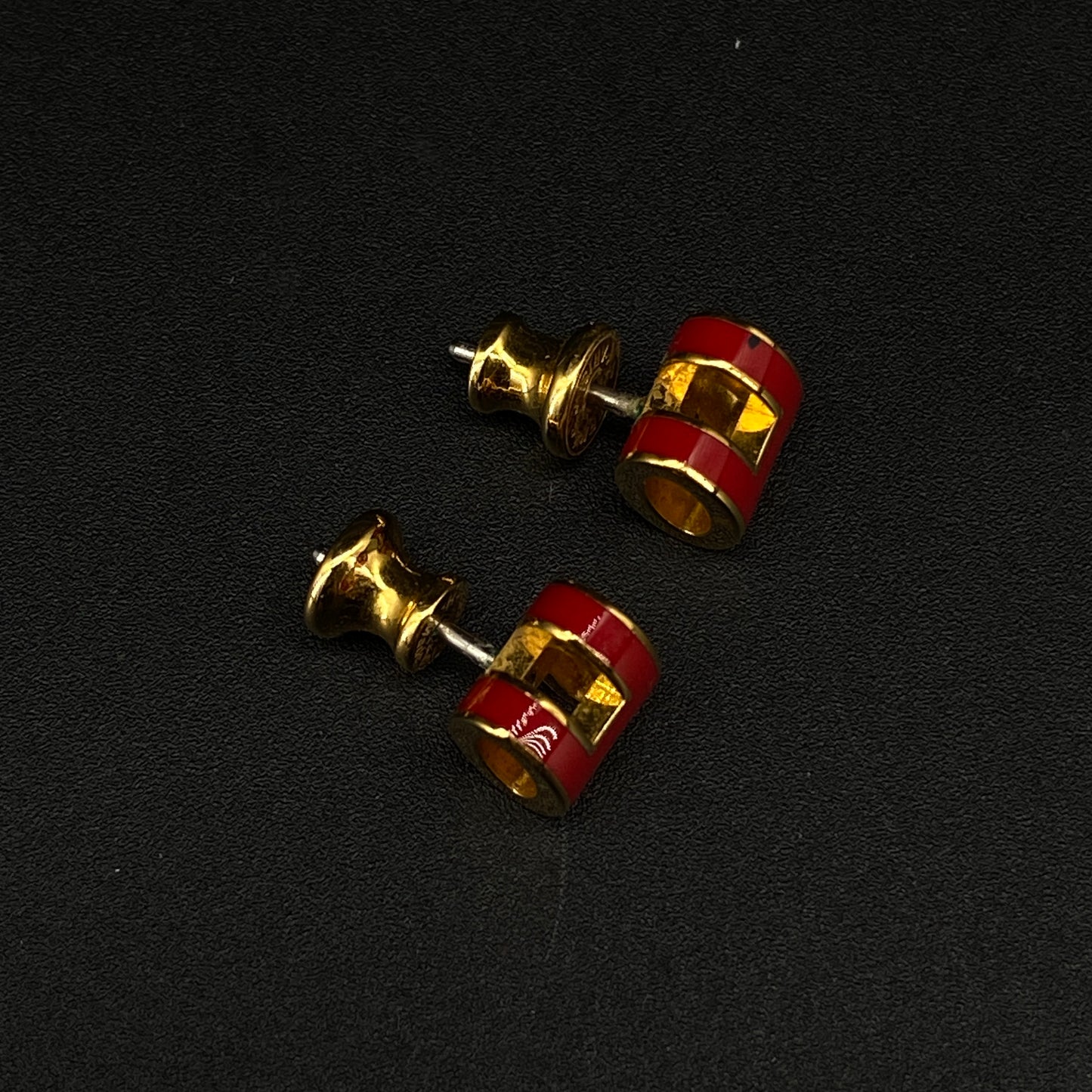 Hermes Red Mini Pop H Earrings