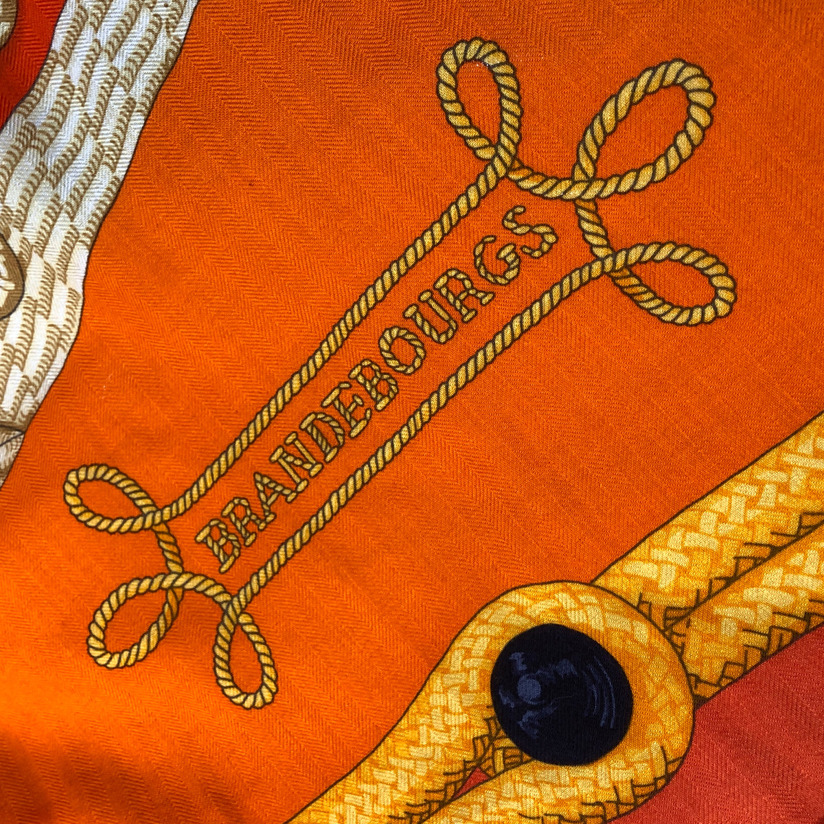 Hermes Orange Silk Cashmere Shawl 136*136 cm
