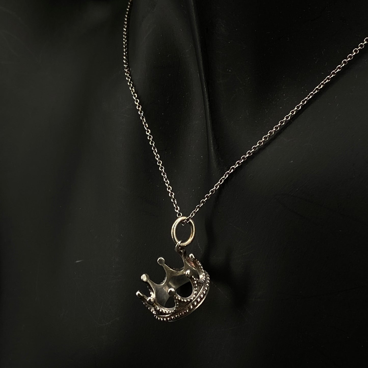 Tiffany & Co. Crown Pendant 925 Sterling Silver Necklace