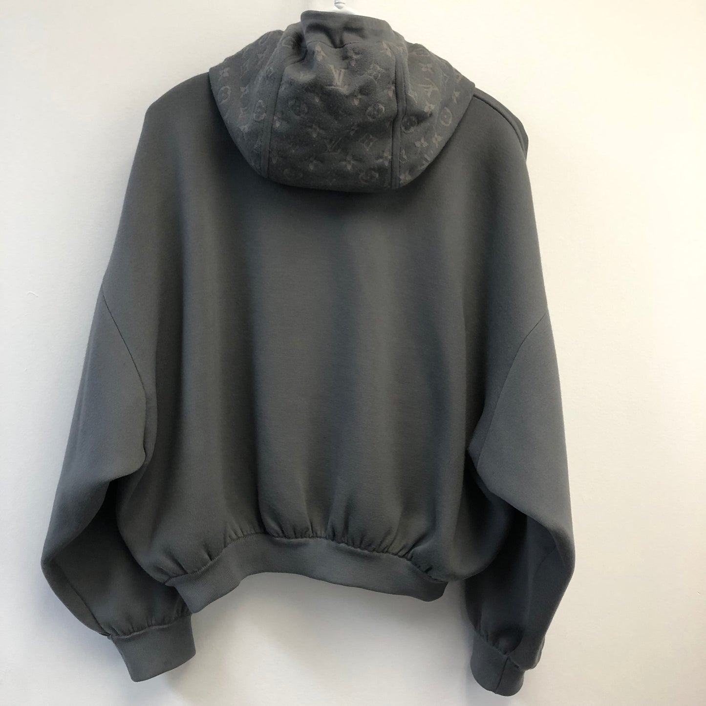 Louis Vuitton Monogram Zip-Up Hoodie Size M Grey