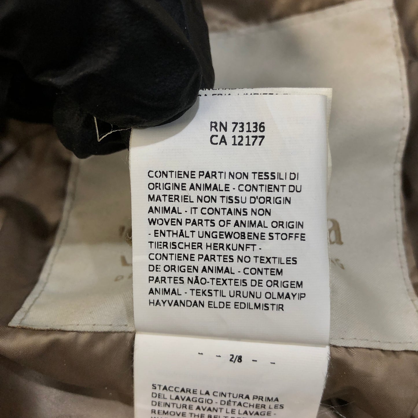 ‘S Max Mara Beige Lightweight Hooded Belted Down Mid-Length Coat Size 2